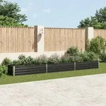 vidaXL Garten-Hochbeet Verzinkter Stahl 480x80x45 cm Anthrazit