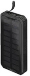 goobay Outdoor Schnelllade-Powerbank mit Solar 20.000 mAh USB-C PD, QC 3.0 schwarz