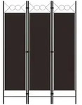 vidaXL 3-tlg. Raumteiler Braun 120 x 180 cm