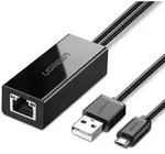 Ugreen externer Micro-USB 100Mbps Netzwerkadapter f&uuml;r Chromecast 1m Adapter Splitter