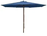 vidaXL Sonnenschirm mit Holzmast 350 cm Blau