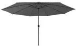 vidaXL Sonnenschirm mit LED-Beleuchtung 400 cm Anthrazit