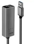 Lindy 43313 Kabeladapter USB-A RJ-45 Silber Multimedia-Technik Konverter