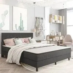 vidaXL Kopfteil Getuftet Dunkelgrau Stoff 180 x 200 cm