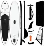 vidaXL Aufblasbares SUP-Board mit Segel Set Schwarz und Wei&szlig;