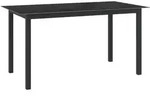 vidaXL Gartentisch Schwarz 150x90x74 cm Aluminium und Glas