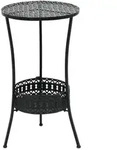 vidaXL Bistrotisch Schwarz 40x70cm Metall