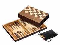 Philos 2508 - Schach-Backgammon-Dame-Set, Feld 32 mm, Königshöhe 65 mm,