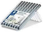 Staedtler pigment liner 308, Schwarz, Schwarz, Rund, Tinte auf Pigmentbasis, Metall,