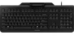 CHERRY Secure Board 1.0 USB Tastatur Englisch, QWERTY Schwarz Chipkarten-Leser