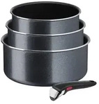 Tefal Ingenio XL Force 4-teiliges Set L15890, Kochset, Schwarz, Aluminium, Titan,