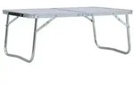 vidaXL Klappbarer Campingtisch Wei&szlig; Aluminium 60 x 40 cm