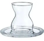 Pasabahce Bekata 12-Teilig T&uuml;rkische Teegl&auml;ser-Set mit Untertassen 12 ml Cay