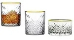 Pasabahce 96818 Timeless Golden Touch 3 teilig im Kristall-Design Retro Design - 2