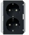 Gira Schuko-Steckdose 2f. sw 2731005