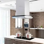 vidaXL Insel-Dunstabzugshaube 90 cm Edelstahl 756 m3/h LED