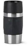 EMSA N21601 Travel Mug Compact N21601 - Schwarz - Silikon - Edelstahl - Edelstahl -