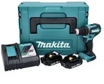 Makita DDF 485 RAJ Akku Bohrschrauber 18 V 50 Nm Brushless + 2x Akku 2,0 Ah +