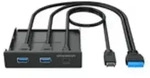 GRAUGEAR Multi Frontblende 3-Port USB-HUB, 1x USB-C,2x USB-A retail