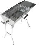 Mangal Edelstahl Schaschlik Grill Aladdin mit Tasche Anglergrill mit Klappf&uuml;&szlig;en