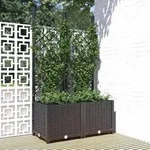 vidaXL Pflanzk&uuml;bel mit Spalier Schwarz 80x40x136 cm PP