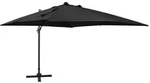 vidaXL Ampelschirm mit LED-Beleuchtung 300 cm Schwarz