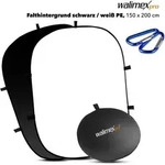 Walimex pro 2in1 Falthintergrund schwarz / wei&szlig;, 150 x 200 cm PES (23073)