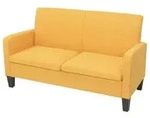 vidaXL Sofa 2-Sitzer 135x65x76 cm Gelb