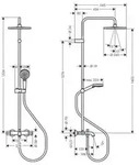 hansgrohe HG Showerpipe Vernis Blend 240 1 jet m Wannenthermostat