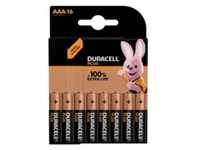 Duracell Plus 100, Einwegbatterie, AAA, Alkali, 1,5 V, 16 Stück(e), Mehrfarbig
