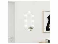 vidaXL Spiegel mit LED-Leuchten 60x30 cm Glas Oval