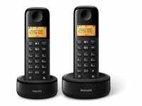 Philips DECT Telefon D1602B/01 ohne AB, 2 Mobilteile