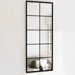 vidaXL Wandspiegel Schwarz 100x40 cm Metall