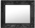 vidaXL Wandspiegel im Barock-Stil 50x40 cm Schwarz