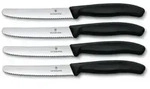 Victorinox | 4 St&uuml;ck Tafelmesser Swiss Classic | Schwarz | Tomatenmesser mit