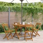 vidaXL Klappbarer Gartentisch 110 cm Massivholz Akazie