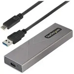 StarTech.com USB-C 10Gbps to M.2 NVMe or M.2 SATA SSD Enclosure, Tool-free M.2