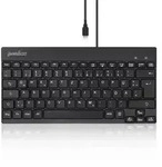 Perixx PERIBOARD-426, DE, kabelgebunden, USB Mini Tastatur mit flachen Tasten