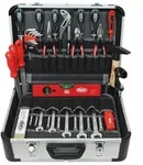 FAMEX 429-88 Alu Werkzeugkoffer best&uuml;ckt mit Werkzeug Set - PROFFESIONAL