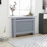 vidaXL Heizk&ouml;rperverkleidung Anthrazit 112x19x81,5 cm MDF