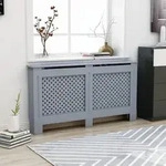vidaXL Heizk&ouml;rperverkleidung Anthrazit 152x19x81,5 cm MDF