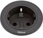EVOline 159280000900 Einbau-Steckdosenleiste 1fach Schwarz 1St.
