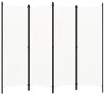 vidaXL 4-tlg. Raumteiler Wei&szlig; 200x180 cm