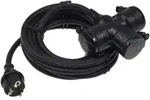3-fach Schutzkontaktverl&auml;ngerung H07RN 22351 Farbe schwarz Zuleitung H07RN-F...