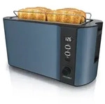 Arendo 4-Scheiben-Toaster mit Restzeitanzeige, Langschlitz-Toaster, Auftaufunktion, 6