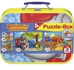 Metall Puzzlekoffer Benjamin Bl&uuml;mchen, 2 x 26, 2 x 48 Teile