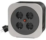 REV 0010012800 Kabeltrommel 10.00m Schwarz Schutzkontakt-Stecker
