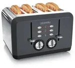 Arendo Toaster f&uuml;r 4 Scheiben, 1630 W, Automatik, Edelstahl, W&auml;rmeisolierendes