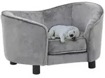 vidaXL Hundesofa Grau 69x49x40 cm Pl&uuml;sch