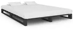 vidaXL Palettenbett Grau Massivholz Kiefer 140&times;200 cm